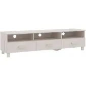 vidaXL Tv-bänk HAMAR vit 158x40x40 cm massiv furu
