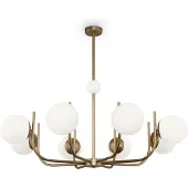 Maytoni Glas pendellampa Rendez-vous, dimbar, Mässing / guld, Vardagsrum / matsal, Metall, Pendellampa