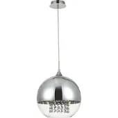 Maytoni Hänglampa Fermi, dimbar, Förkromad / silver, Vardagsrum / matsal, Glas, Modern, Pendellampa
