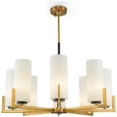 Maytoni Ljuskrona Fortano, dimbar, Mässing / guld, Vardagsrum / matsal, Metall, Ljuskronor