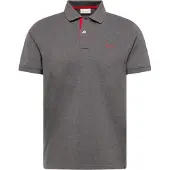 Gant för män. 2062026 Kontrastfärgad polotröja i grå piqué (XXL), Casual, Bomull, Kort ärm