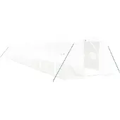 vidaXL Växthus med stålram vit 54 m² 18x3x2 m