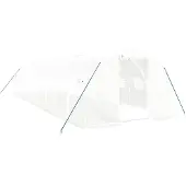 vidaXL Växthus med stålram vit 30 m² 10x3x2 m