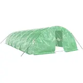 vidaXL Växthus med stålram grön 60 m² 12x5x2,3 m