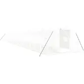 vidaXL Växthus med stålram vit 60 m² 20x3x2 m