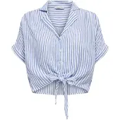 ONLY Blus 'ONLPaula' mörkblå / vit
