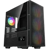 DeepCool CH560 Digital - Mid tower - utökad ATX - genomskinlig sidopanel (härdat glas) - ingen strömförsörjning (ATX / PS/2) - svart - USB/ljud