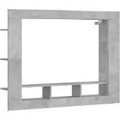 vidaXL Tv-hylla betonggrå 152x22x113 cm konstruerat trä