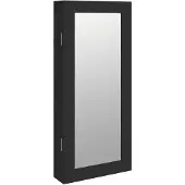 vidaXL Spegelskåp svart väggmonterat 30x8,5x67 cm