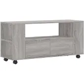 vidaXL Tv-bänk grå sonoma 102x34,5x43 cm konstruerat trä