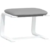 vidaXL Fotpall ljusgrå 51x41x40 cm tyg