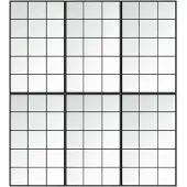 vidaXL Väggspeglar 6 st svart 100x60 cm metall