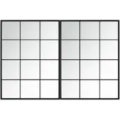 vidaXL Väggspeglar 2 st svart 80x60 cm metall