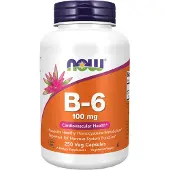 Now , B-6, 100 mg, 250 Veg Capsules