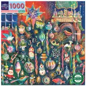 Eeboo Pussel - 1000 Delar - 58,4x58,4 cm - Holiday Ornament - - One Size - Pussel