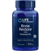 Life Extension , Ben Återställ, Kalciumtillskott med Vitamin K2, 120 Kapslar