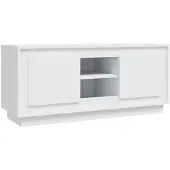 vidaXL Tv-bänk vit 102x35x45 cm konstruerat trä