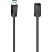 Hama USB-kabel USB 3.2 Gen1 USB-A kontakt, USB-A uttag 1.50 m Svart dubbelt skärmad 00200628