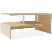 vidaXL Soffbord spånskiva 90x59x42 cm ekfärg