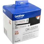 Brother DirectLabel Etiketter röd/svart på vit 62mm x 15,24m