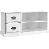 vidaXL TV-skåp vit högglans 102x35,5x47,5 cm konstruerat trä