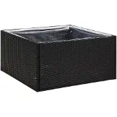 vidaXL Odlingslåda svart 80x80x40 cm konstrotting