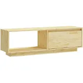 vidaXL Tv-bänk 110x30x33,5 cm massiv furu