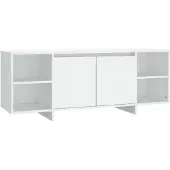 vidaXL TV-bänk vit 130x35x50 cm spånskiva
