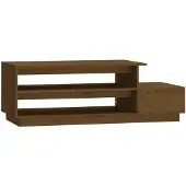 vidaXL Soffbord, Honungsbrun, 120X50X40,5Cm, Massivt Furuved