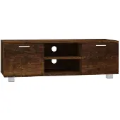 vidaXL Tv-bänk rökfärgad ek 120x40,5x35 cm konstruerat trä
