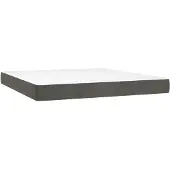 vidaXL Pocketresårmadrass medium mörkgrå 180x200x20 cm sammet