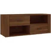 vidaXL Tv-bänk brun ek 100x35x40 cm konstruerat trä