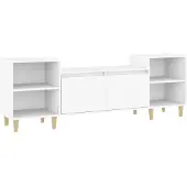 vidaXL Tv-bänk vit 160x35x55 cm konstruerat trä