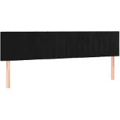 vidaXL Sänggavlar svart 200x5x78/88 cm sammet