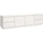 vidaXL Tv-bänk vit 176x37x47,5 cm massiv furu