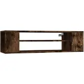 vidaXL Väggmonterad TV-skåp rökt ek 100x30x26,5 cm