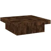 vidaXL Soffbord rökfärgad ek 90x90x28 cm konstruerat trä