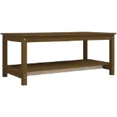 vidaXL Soffbord, Honungsbrun, 110X55X45 Cm, Massivt Furuved
