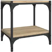 vidaXL Tv-bänk sonoma-ek 40x33x41 cm konstruerat trä och stål