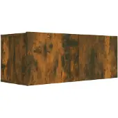 vidaXL Tv-bänk rökfärgad ek 80x30x30 cm konstruerat trä