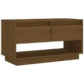 vidaXL Tv-bänk honungsbrun 74x34x40 cm massiv furu