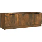 vidaXL Tv-bänk rökfärgad ek 102x35x36,5 cm konstruerat trä