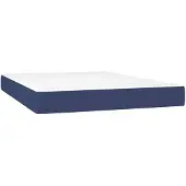 vidaXL Pocketresårmadrass medium blå 140x200x20 cm tyg