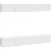 vidaXL Tv-skåp 4 delar vit 100x30x30 cm