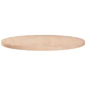vidaXL Rund bordsskiva Ø70x2,5 cm obehandlat massiv ek