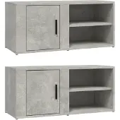vidaXL TV-skåp 2 st betonggrå 80x31,5x36 cm konstruerat trä