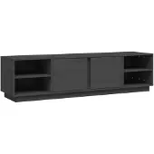 vidaXL Tv-bänk grå 156x40x40 cm massiv furu