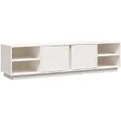vidaXL Tv-bänk vit 156x40x40 cm massiv furu