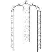 vidaXL Rosenbåge svart Ø180x255 cm stål