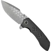 Kansept Knives Entity Framelock Damascus fällkniv
